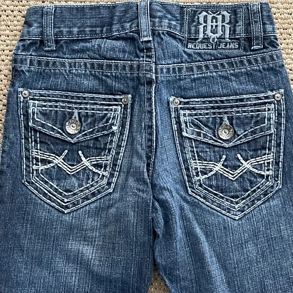 REQUEST Boys PREMIUM DENIM - 100% COTTON JEANS SZ 8 - Picture 3 of 5